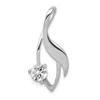 Diamond2deal 14k White Gold Fancy 5mm Diamond Slide Mtg In White