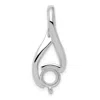 Diamond2deal 14k White Gold Fancy 6.5mm Diamond Slide Mtg In White