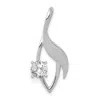 Diamond2deal 14k White Gold Fancy Diamond Slide Peg Mtg In White