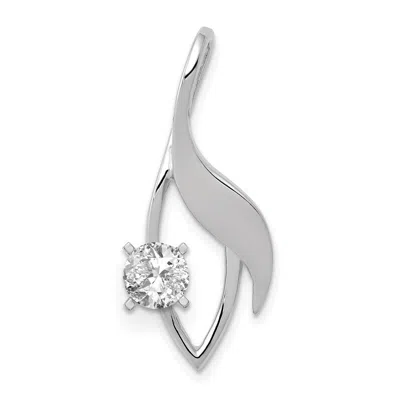 Diamond2deal 14k White Gold Fancy Diamond Slide Peg Mtg