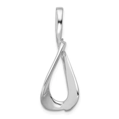 Diamond2deal 14k White Gold Fits Up To 2mm Regular, 6mm Fancyy Omega Slide