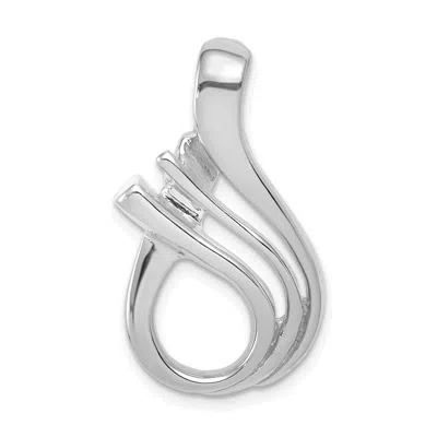 Diamond2deal 14k White Gold Fits Up To 5mm Omega, 6mm Reversible, Omega Slide