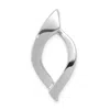 Diamond2deal 14k White Gold Fits Up To 8mm Regular, 10mm Fancy Reversible Omega Slide In White