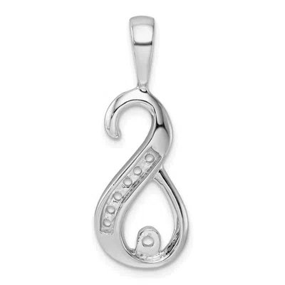 Diamond2deal 14k White Gold Holds 6-1.9mm Stones Peg Slide Mounting In Metallic