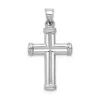 Diamond2deal 14k White Gold Hollow Cross Pendant In White