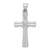 Diamond2deal 14k White Gold Hollow Cross Pendant In White