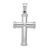 Diamond2deal 14k White Gold Hollow Cross Pendant In White