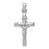 Diamond2deal 14k White Gold Hollow Crucifix Pendant In White