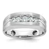 Diamond2deal 14k White Gold Lab Grown Diamond 5-stone Band Ring 1/2ct Clarity- Vs Color- G-h In White