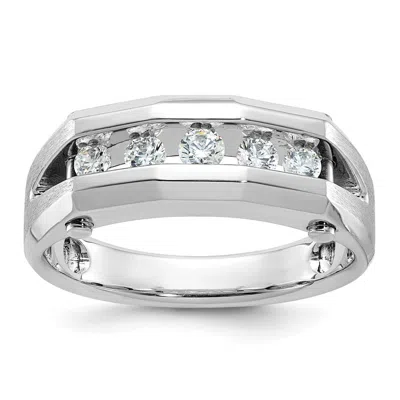 Diamond2deal 14k White Gold Lab Grown Diamond 5-stone Band Ring 3/4ct Clarity- Vs Color- G-h
