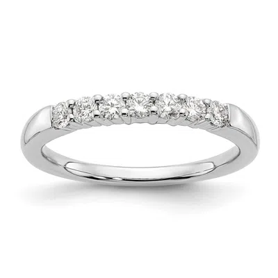Diamond2deal 14k White Gold Lab Grown Diamond 7-stone Band Ring 0.35ct Clarity- Vs Color- G-h