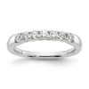 Diamond2deal 14k White Gold Lab Grown Diamond 7-stone Band Ring 1/2ct Clarity- Vs Color- G-h In White