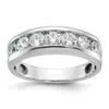Diamond2deal 14k White Gold Lab Grown Diamond 7-stone Band Ring 1ct Clarity- Vs Color- G-h In White