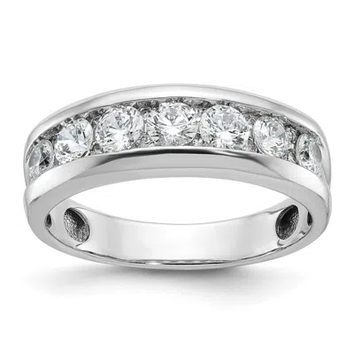 Diamond2deal 14k White Gold Lab Grown Diamond 7-stone Band Ring 1ct Clarity- Vs Color- G-h