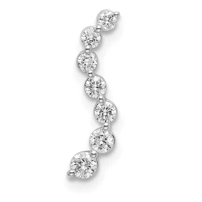 Diamond2deal 14k White Gold Lab Grown Diamond 7-stone Journey Pendant (0.25ct, Vs, G-h) In Yellow