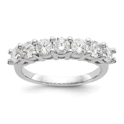 Diamond2deal 14k White Gold Lab Grown Diamond 7-stone Wedding Band Ring 1ct Clarity- Vs Color- D-e