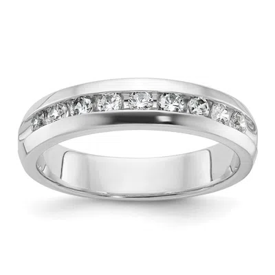 Diamond2deal 14k White Gold Lab Grown Diamond 9-stone Band Ring 1/2ct Clarity- Vs Color- G-h