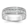 Diamond2deal 14k White Gold Lab Grown Diamond 9-stone Band Ring 1/2ct Clarity- Vs Color- G-h In White