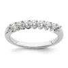 Diamond2deal 14k White Gold Lab Grown Diamond 9-stone Band Ring 1/2ct Clarity- Vs Color- G-h In White