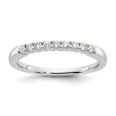 Diamond2deal 14k White Gold Lab Grown Diamond 9-stone Band Ring 1/4ct Clarity- Vs Color- G-h