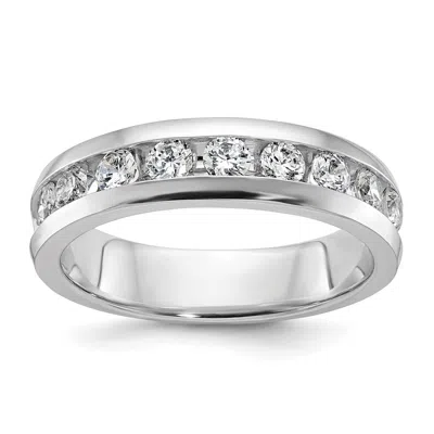 Diamond2deal 14k White Gold Lab Grown Diamond 9-stone Band Ring 1ct Clarity- Vs Color- G-h