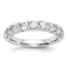 Diamond2deal 14k White Gold Lab Grown Diamond 9-stone Band Ring 1ct Clarity- Vs Color- G-h In White
