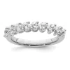 Diamond2deal 14k White Gold Lab Grown Diamond 9-stone Band Ring 1ct Clarity- Vs Color- G-h In White