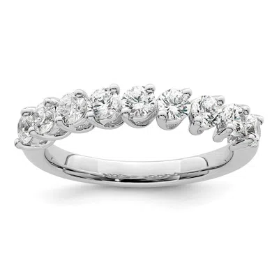 Diamond2deal 14k White Gold Lab Grown Diamond 9-stone Band Ring 1ct Clarity- Vs Color- G-h