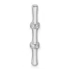Diamond2deal 14k White Gold Lab Grown Diamond Chain Slide Pendant (0.042ct, Vs, G-h) In Yellow