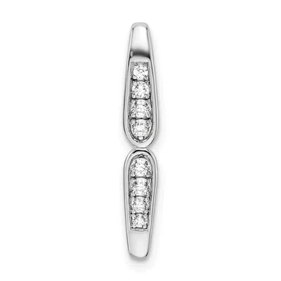 Diamond2deal 14k White Gold Lab Grown Diamond Chain Slide Pendant (0.13ct, Vs, G-h) In Yellow