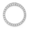 Diamond2deal 14k White Gold Lab Grown Diamond Circle Pendant (0.48ct, Vs, G-h) In Yellow
