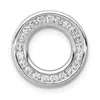 Diamond2deal 14k White Gold Lab Grown Diamond Circle Pendant (0.4ct, Vs, G-h) In Yellow