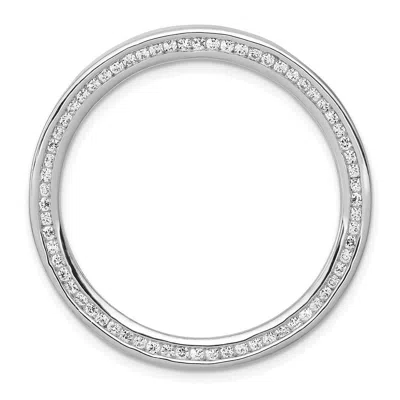 Diamond2deal 14k White Gold Lab Grown Diamond Circle Pendant (0.61ct, Vs, G-h) In Yellow