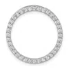 Diamond2deal 14k White Gold Lab Grown Diamond Circle Pendant (0.72ct, Vs, G-h) In Yellow