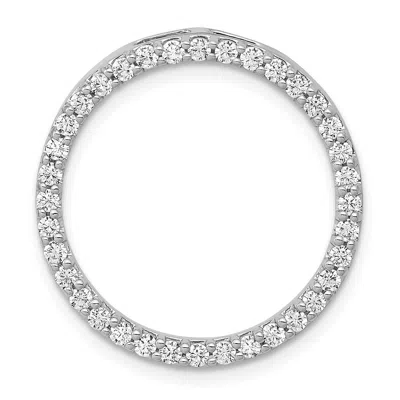 Diamond2deal 14k White Gold Lab Grown Diamond Circle Pendant (0.72ct, Vs, G-h) In Yellow