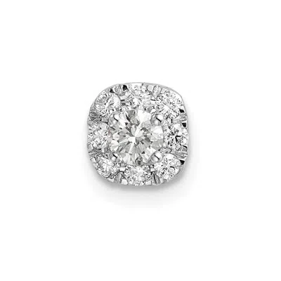 Diamond2deal 14k White Gold Lab Grown Diamond Cushion Halo Pendant (0.25ct, Vs, G-h) In Yellow