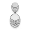 Diamond2deal 14k White Gold Lab Grown Diamond Dangle Chain Slide Pendant (0.22ct, Vs, G-h) In Yellow