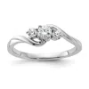 Diamond2deal 14k White Gold Lab Grown Diamond Engagement Ring 0.33ct Clarity- Vs Color- G-h In White