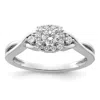 Diamond2deal 14k White Gold Lab Grown Diamond Engagement Ring 0.35ct Clarity- Vs Color- G-h In White