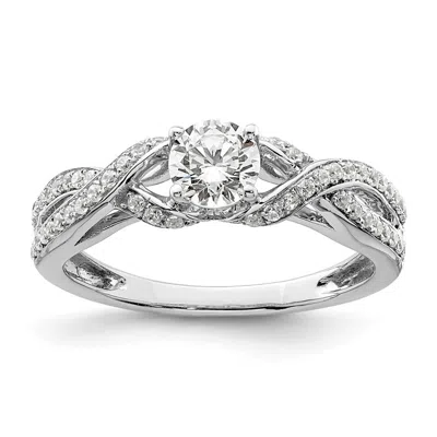 Diamond2deal 14k White Gold Lab Grown Diamond Engagement Ring 0.72ct Clarity- Vs Color- G-h