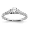 Diamond2deal 14k White Gold Lab Grown Diamond Engagement Ring 0.88ct Clarity- Vs Color- G-h In White