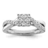 Diamond2deal 14k White Gold Lab Grown Diamond Engagement Ring 1/2ct Clarity- Vs Color- G-h In White