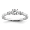 Diamond2deal 14k White Gold Lab Grown Diamond Engagement Ring 1/2ct Clarity- Vs Color- G-h In White