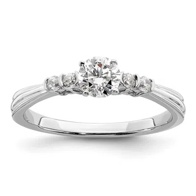 Diamond2deal 14k White Gold Lab Grown Diamond Engagement Ring 1/2ct Clarity- Vs Color- G-h