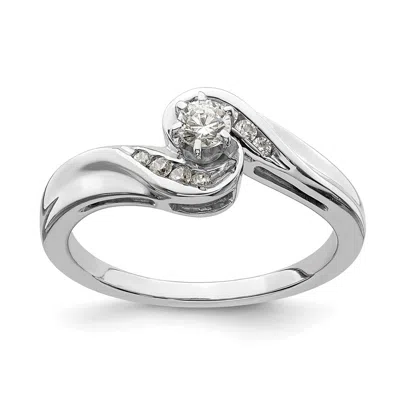 Diamond2deal 14k White Gold Lab Grown Diamond Engagement Ring 1/4ct Clarity- Vs Color- G-h
