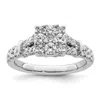 Diamond2deal 14k White Gold Lab Grown Diamond Engagement Ring 1ct Clarity- Vs Color- G-h In White
