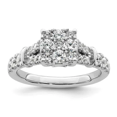 Diamond2deal 14k White Gold Lab Grown Diamond Engagement Ring 1ct Clarity- Vs Color- G-h
