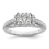 Diamond2deal 14k White Gold Lab Grown Diamond Engagement Ring 3/4ct Clarity- Vs Color- G-h In White