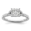 Diamond2deal 14k White Gold Lab Grown Diamond Engagement Ring 3/4ct Clarity- Vs Color- G-h In White