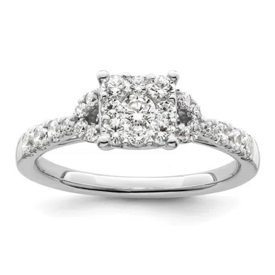 Diamond2deal 14k White Gold Lab Grown Diamond Engagement Ring 3/4ct Clarity- Vs Color- G-h